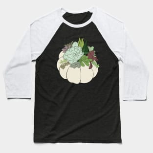 White Succulent Pumpkin Baseball T-Shirt